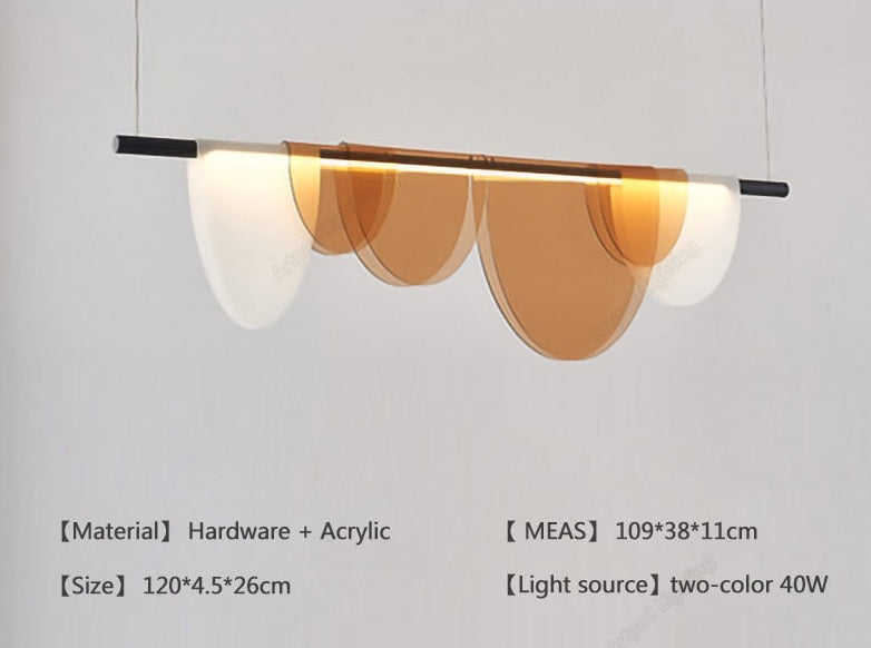 Lámpara colgante LED de diseño acrílico SMELTE