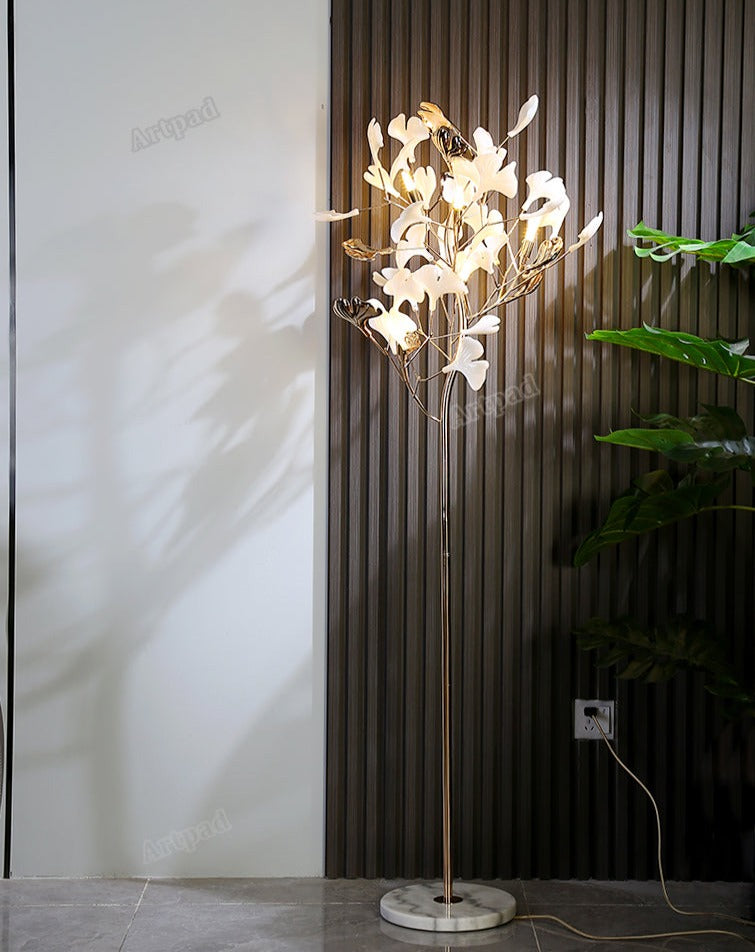Lampadaire design moderne LED en métal LEAF