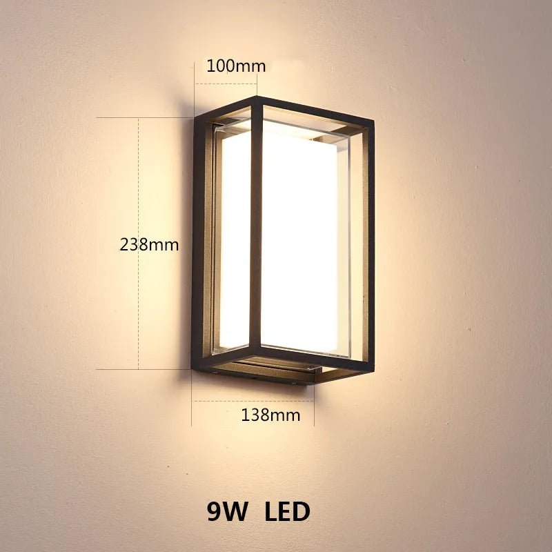 Applique murale LED d'extérieur en aluminium étanche IP54 et antirouille OWL44