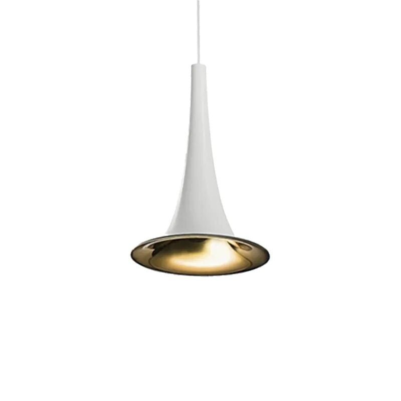 Suspension design blanche et doré en métal FLUSSIG