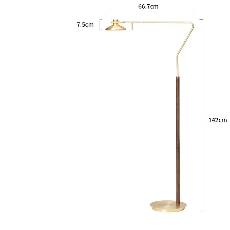 Lampadaire design Contemporain LED en métal et bois KROG