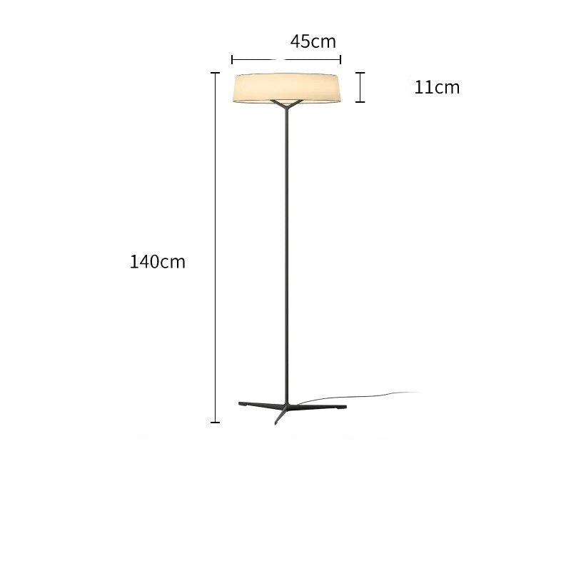 Lampadaire design contemporain en métal avec abat-jour en acrylique TERNA