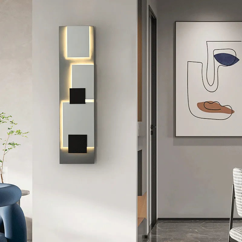 Grande applique murale design LED en métal SLICE