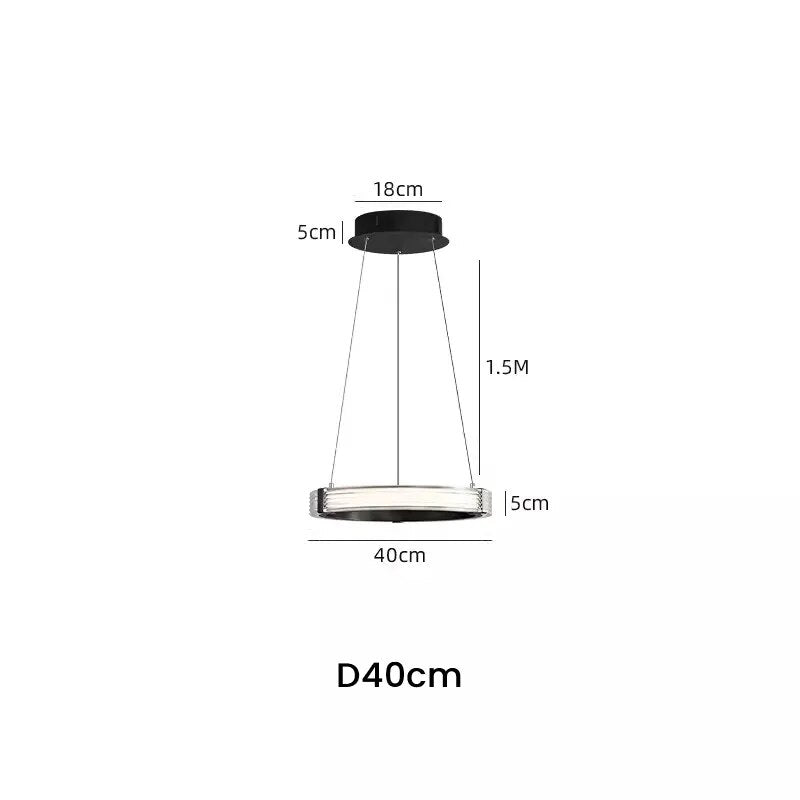 Lustre design LED en aluminium et acrylique ORB11