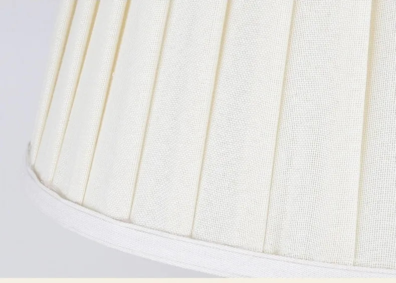Lampe de Table en céramique blanc à motif avec abat-jour en tissu NANCY