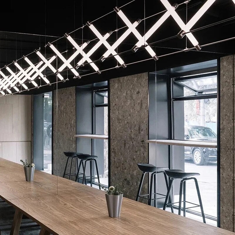 Lámpara colgante LED de metal de diseño industrial VEGA