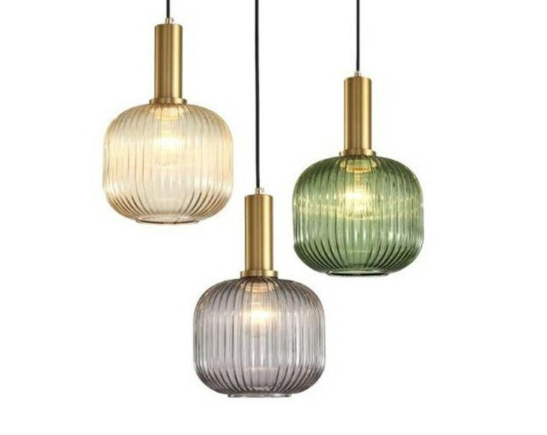Suspension design moderne en métal et verre GLAZE