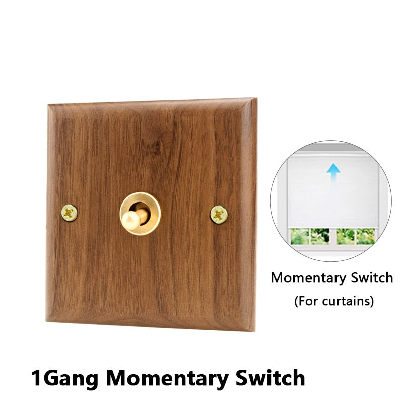 WG12 wooden sockets and toggle switches