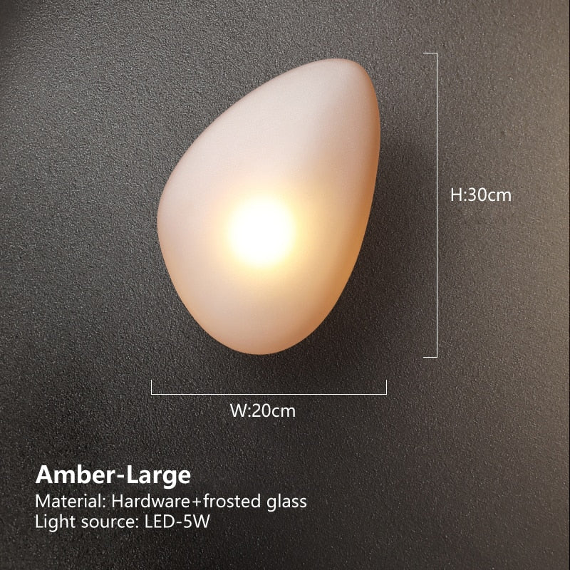 Aplique LED de diseño en vidrio PEBBLE