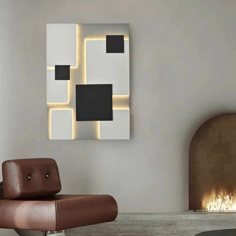 Grande applique murale design LED en métal SLICE