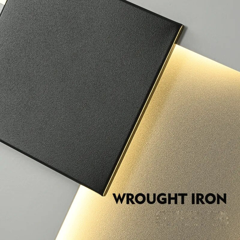Grande applique murale design LED en métal SLICE