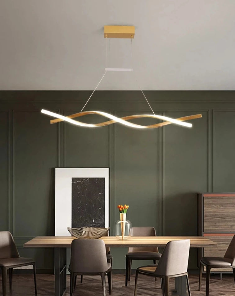 Lustre design LED en aluminium spirale VULNA