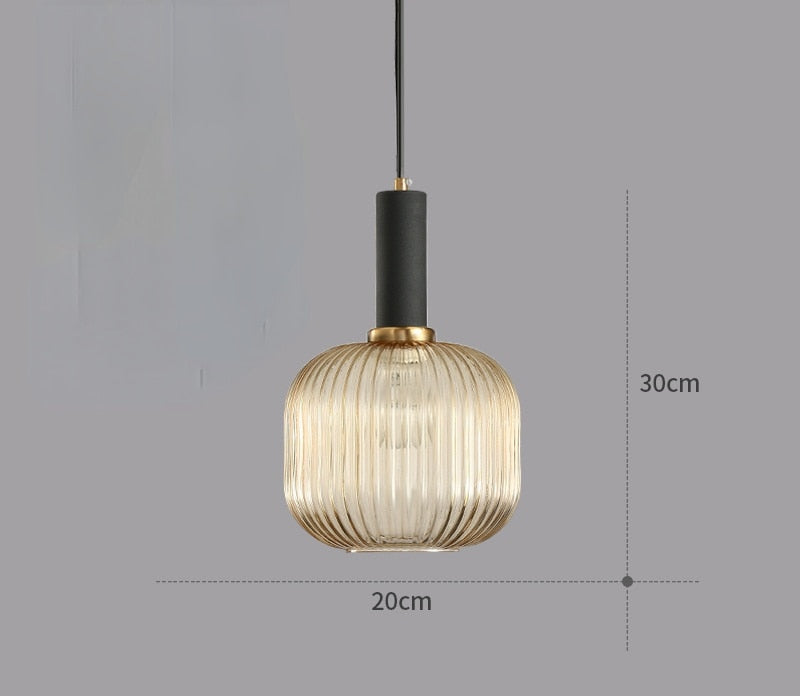 Suspension design moderne en métal et verre GLAZE