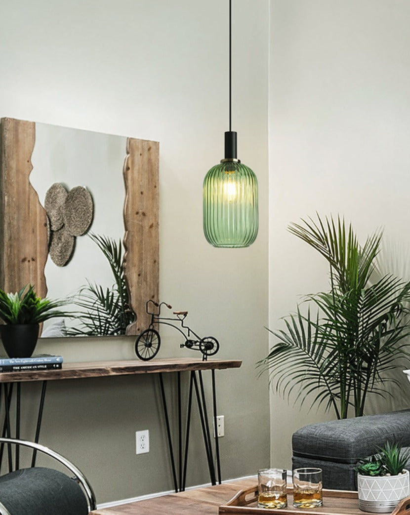 Suspension design moderne en métal et verre GLAZE