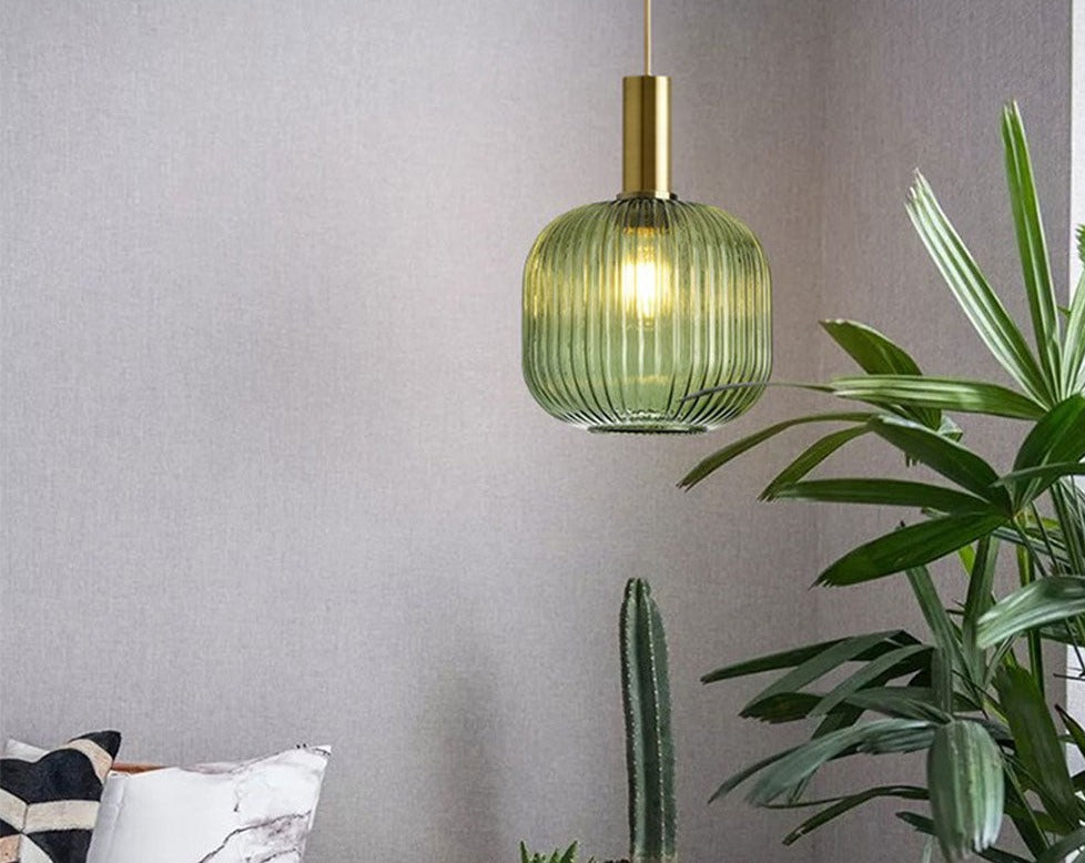 Suspension design moderne en métal et verre GLAZE