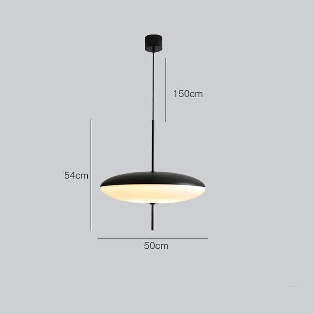 Suspension design minimaliste LED en Acrylique opale KENDO