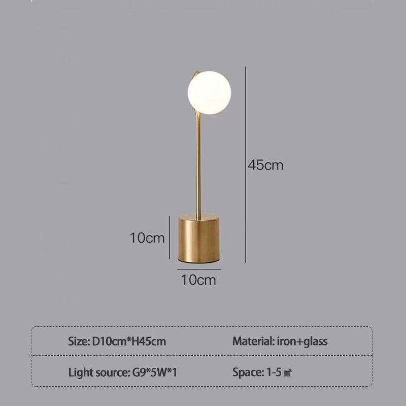 Lampe de chevet en métal design