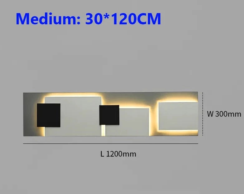Grande applique murale design LED en métal SLICE