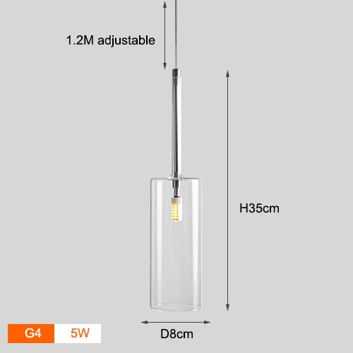 Suspension en verre design