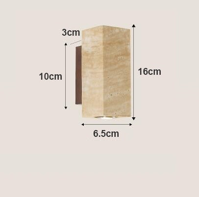 Applique murale design LED en pierre naturelle SAKRA