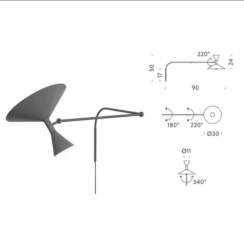 Applique murale rotative design