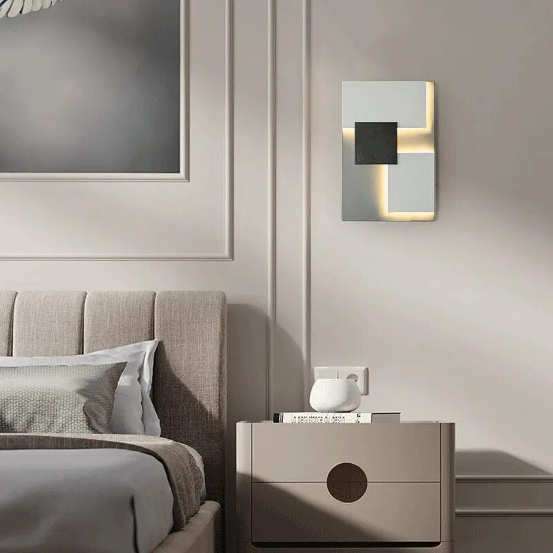 Grande applique murale design LED en métal SLICE