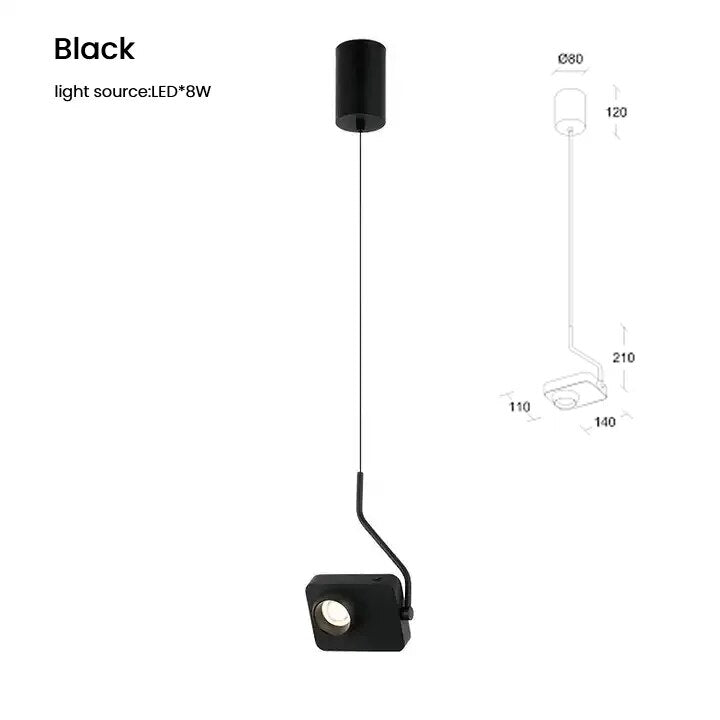 Foco colgante de diseño con forma de cámara de metal KOMRA