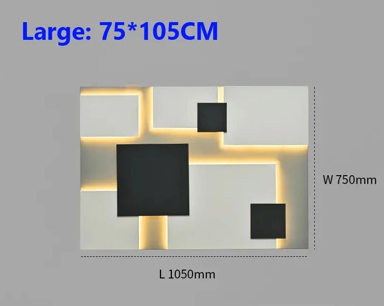 Grande applique murale design LED en métal SLICE