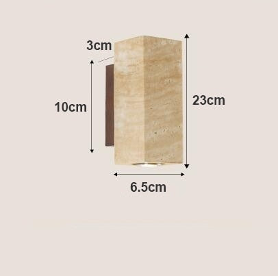 Applique murale design LED en pierre naturelle SAKRA