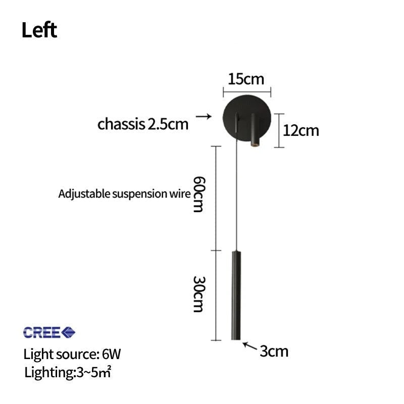 Applique murale design minimaliste LED en métal DIXHUITE