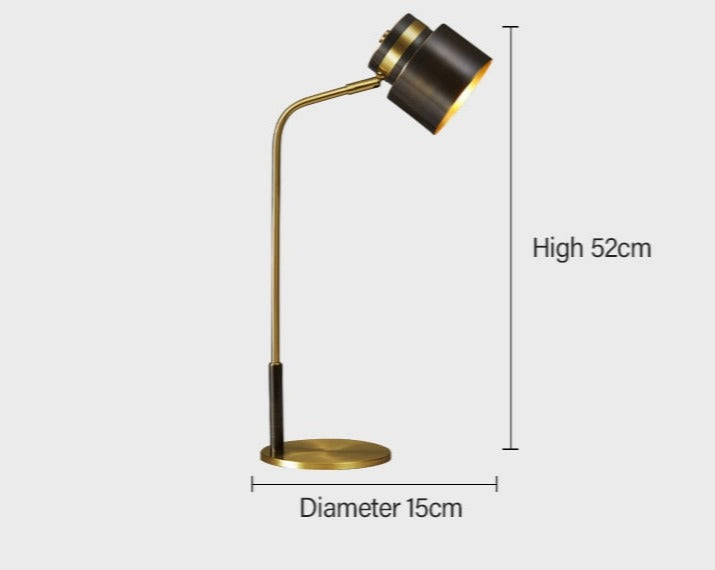 Lámpara de mesa minimalista de metal negro y dorado SP6