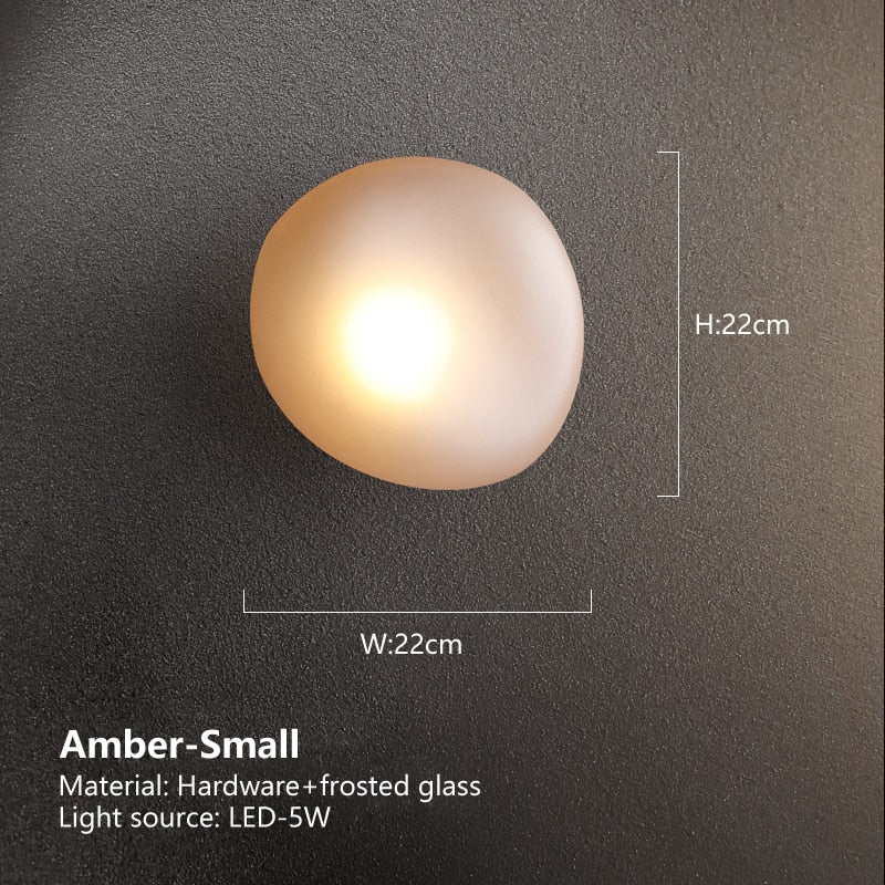 Aplique LED de diseño en vidrio PEBBLE
