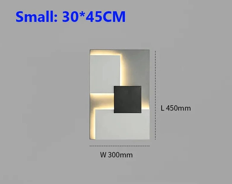Grande applique murale design LED en métal SLICE