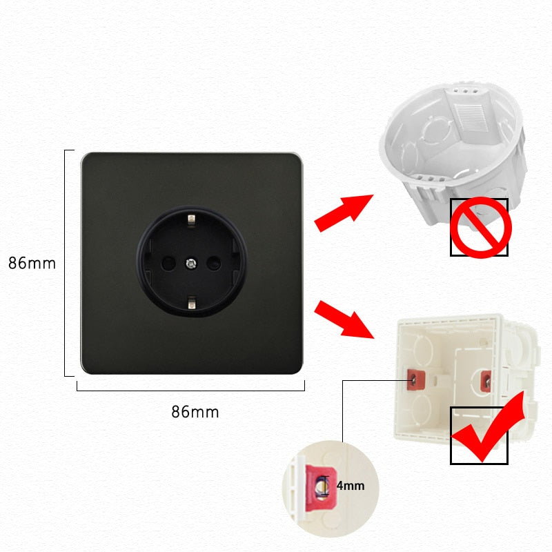 Sockets and switches in SS21 stainless steel