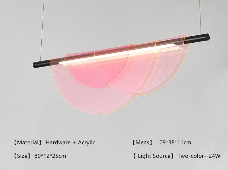 Lámpara colgante LED de diseño acrílico SMELTE