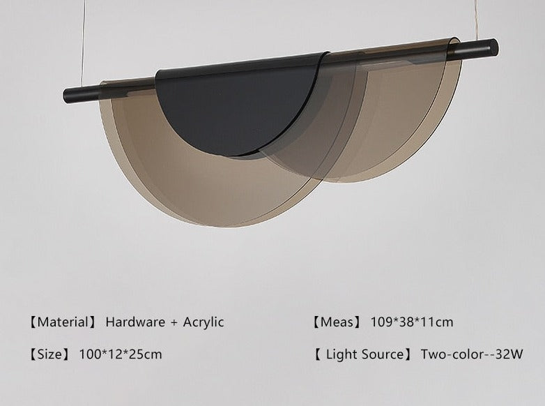 Lámpara colgante LED de diseño acrílico SMELTE
