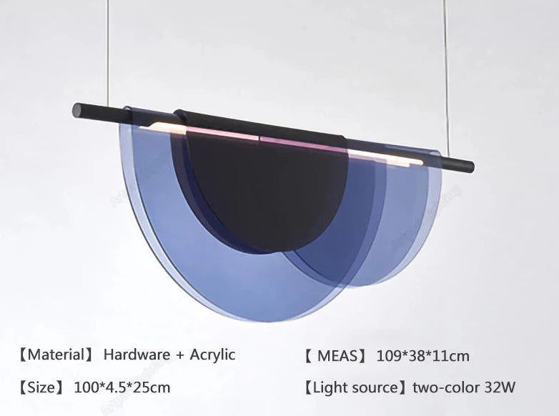 Lámpara colgante LED de diseño acrílico SMELTE