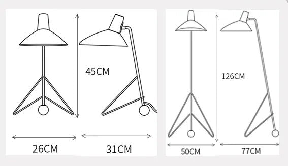 BALANS designer metal table lamp