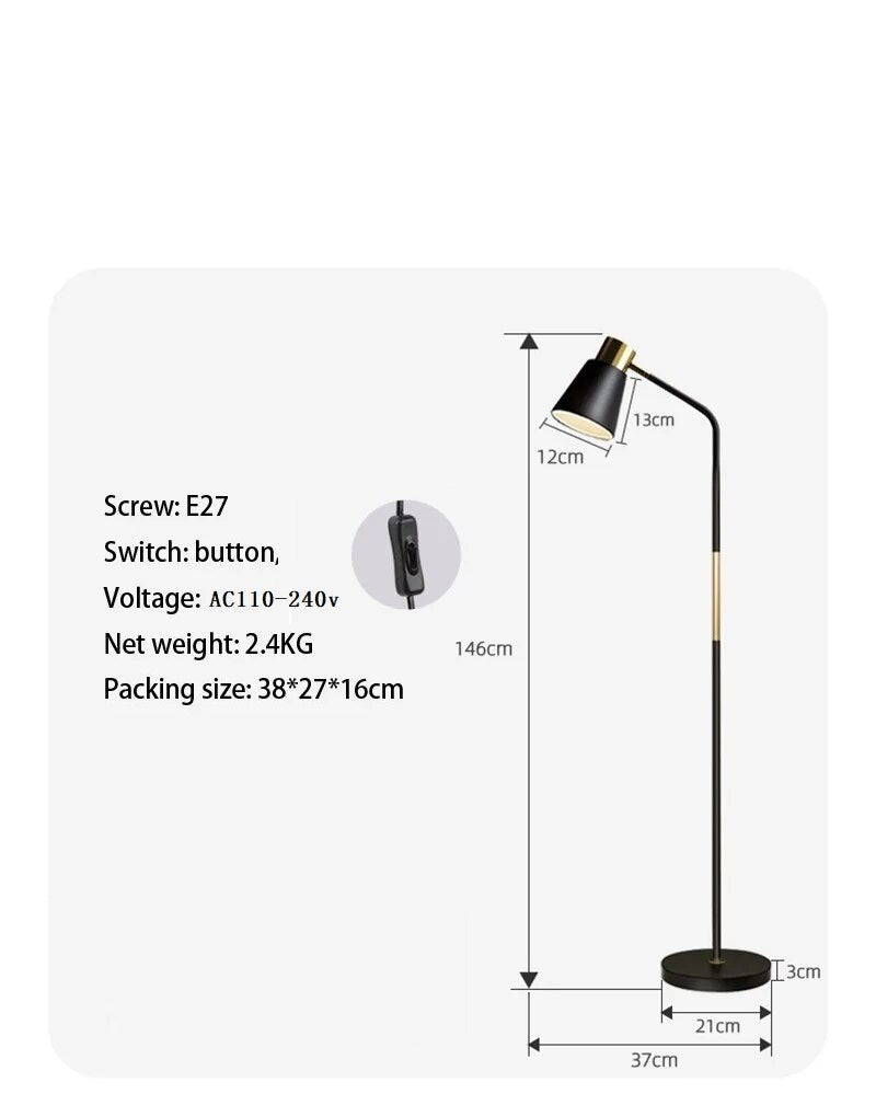 Two-tone metal floor lamp F1020