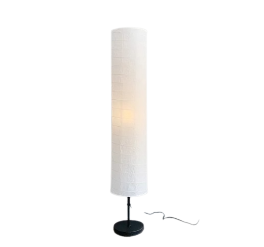 Lampadaire en métal avec abat-jour en papier TUBO