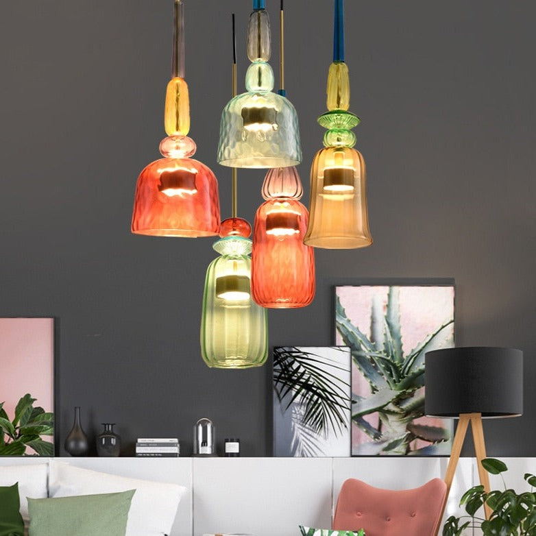 Suspension en verre design