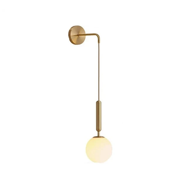 Hanging wall light in gold or black metal ELZA