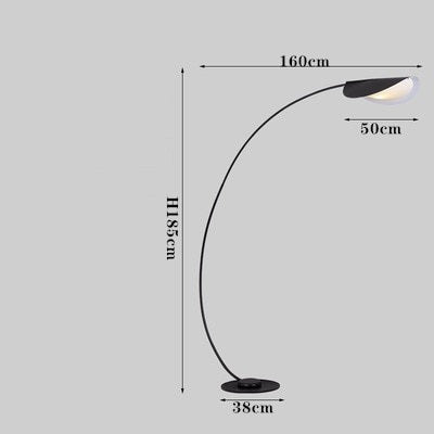 Lámpara de pie curvada de diseño moderno en metal BOLGE
