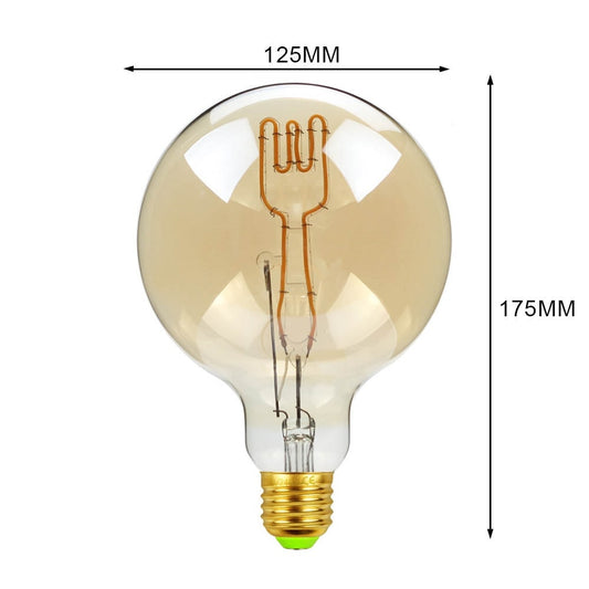 Ampoule Vintage FOURCHETTE G125 E27 LED 4W 220V blanc chaud Bulb Retro