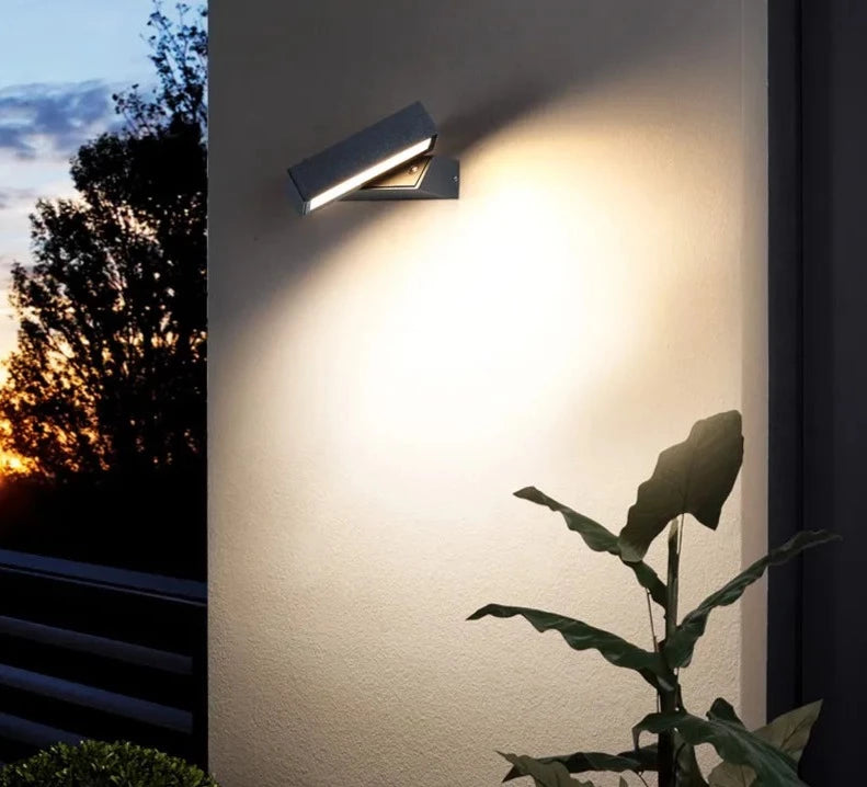 Applique murale LED rotative d'extérieur en aluminium étanche IP54 et antirouille OWL43