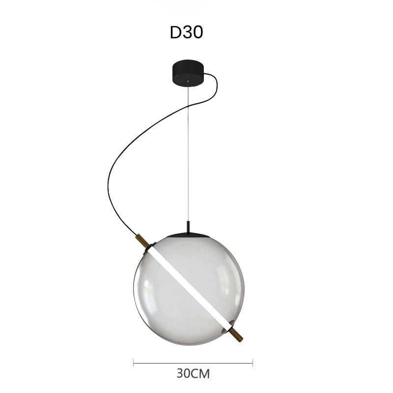 Suspension LED en verre design