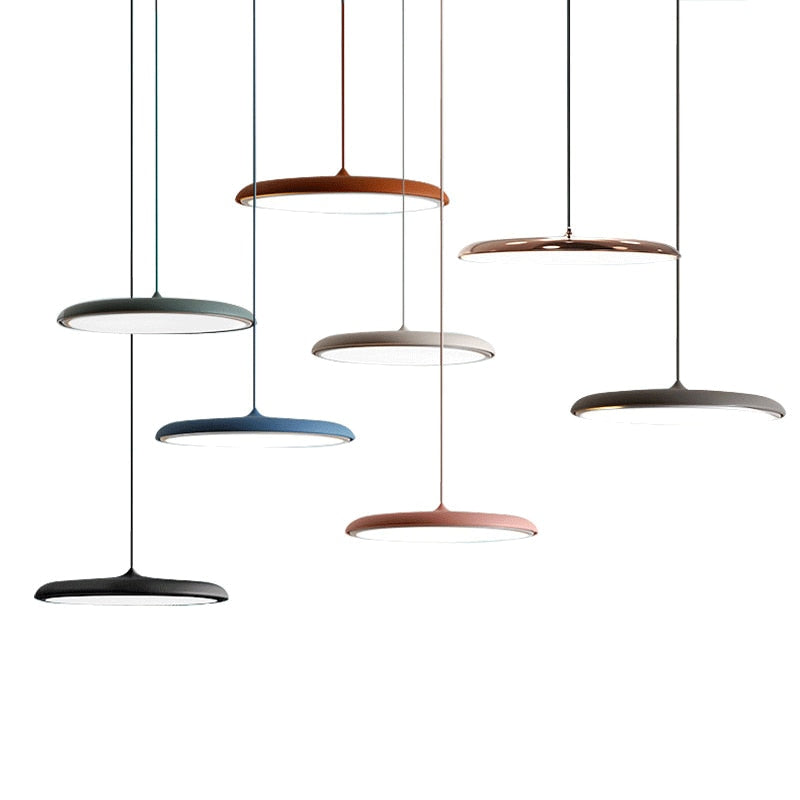 Suspension LED en métal design Scandinave Saucer