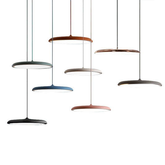 Suspension LED en métal design Scandinave Saucer