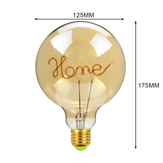 Ampoule Vintage HOME G125 E27 LED 4W 220V blanc chaud Bulb Retro