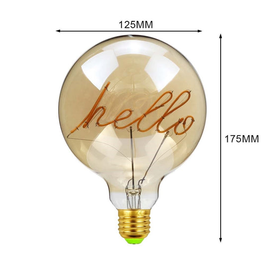 Ampoule Vintage HELLO G125 E27 LED 4W 220V blanc chaud Bulb Retro